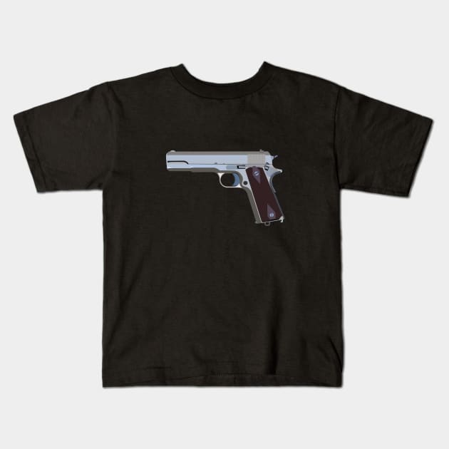 American Semi-automatic Pistol Kids T-Shirt by NorseTech